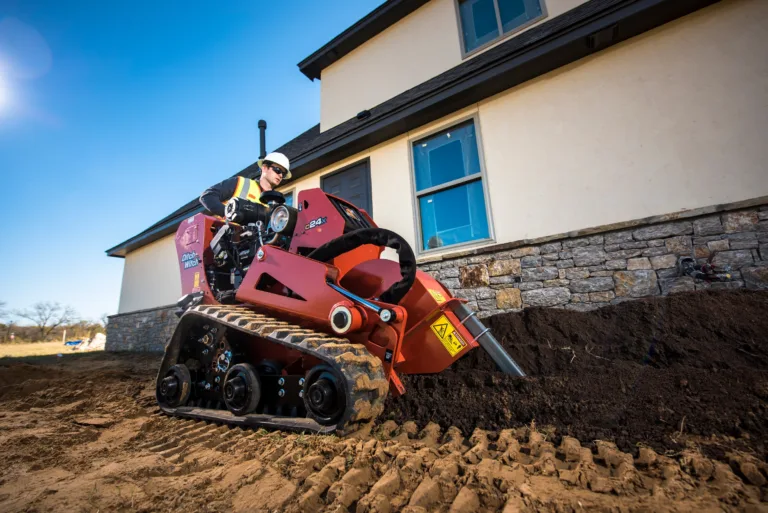 Ditch Witch C24x Walk-Behind Trencher Working